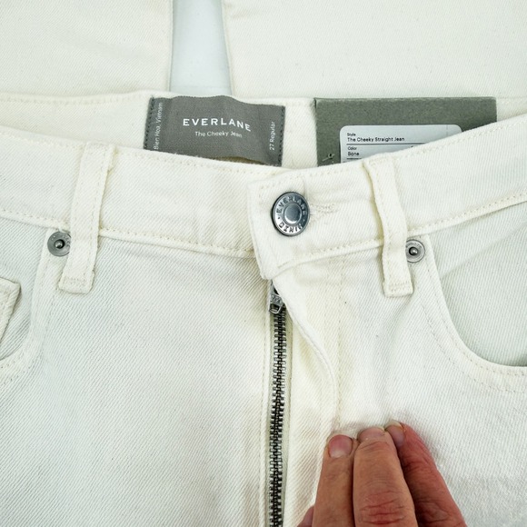 Everlane‎ Jeans The Cheeky Straight Jean High Rise Size 27 Regular Denim NWT - Picture 3 of 16